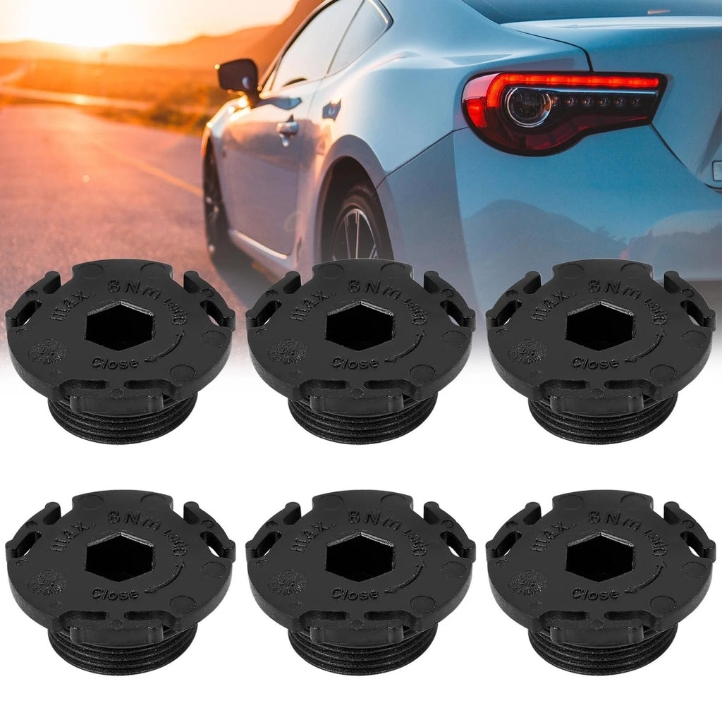 Set of 6 ABS Engine Oil Drain Plugs for BMW 320i (2013–2015) 11137605018