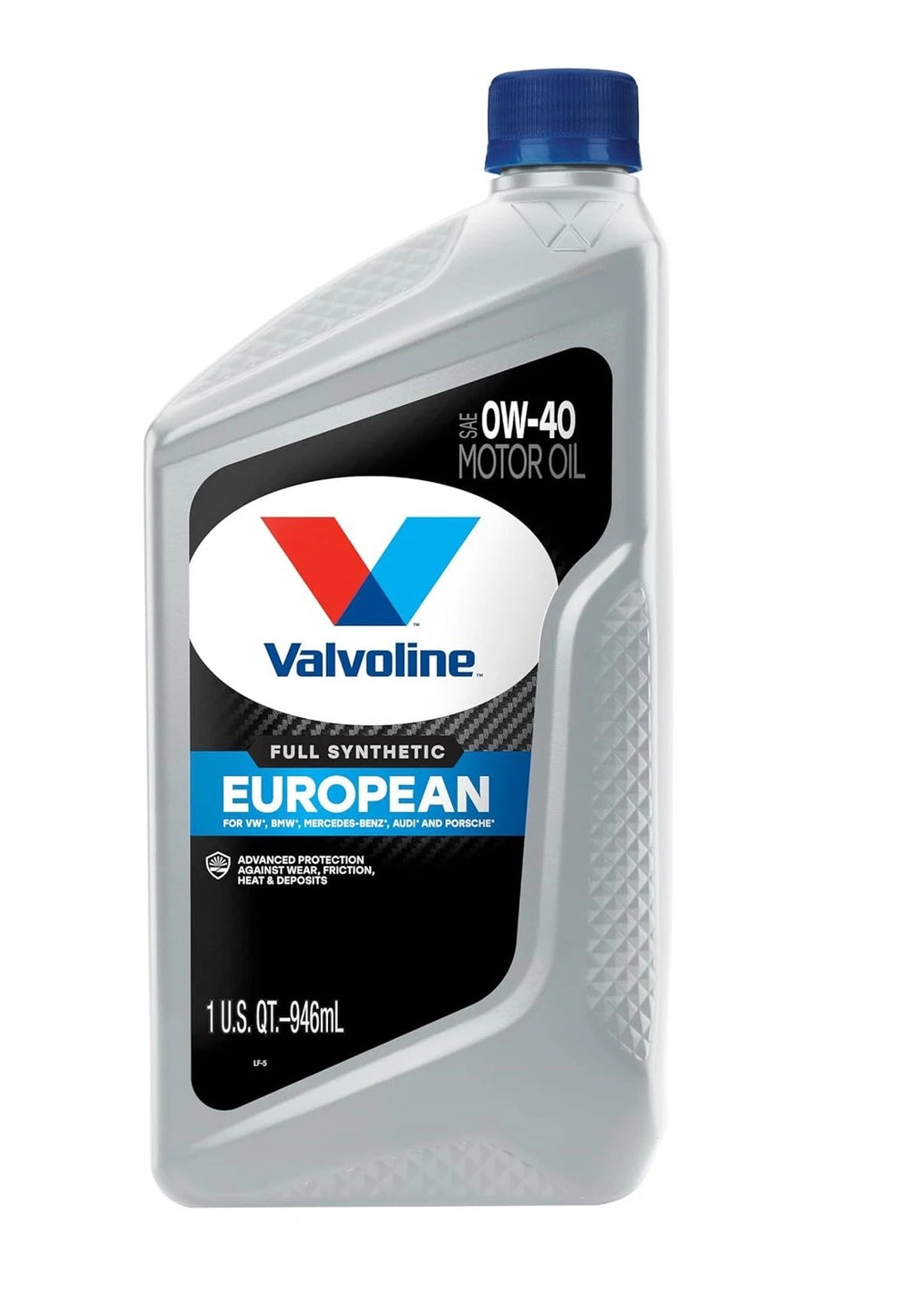 Valvoline Full Synthetic SAE 0W-40 Motor Oil for European Vehicles (1 Quart)