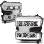 LED DRL Quad Projector Headlight Lamps for Silverado 1500 (2019–2021)