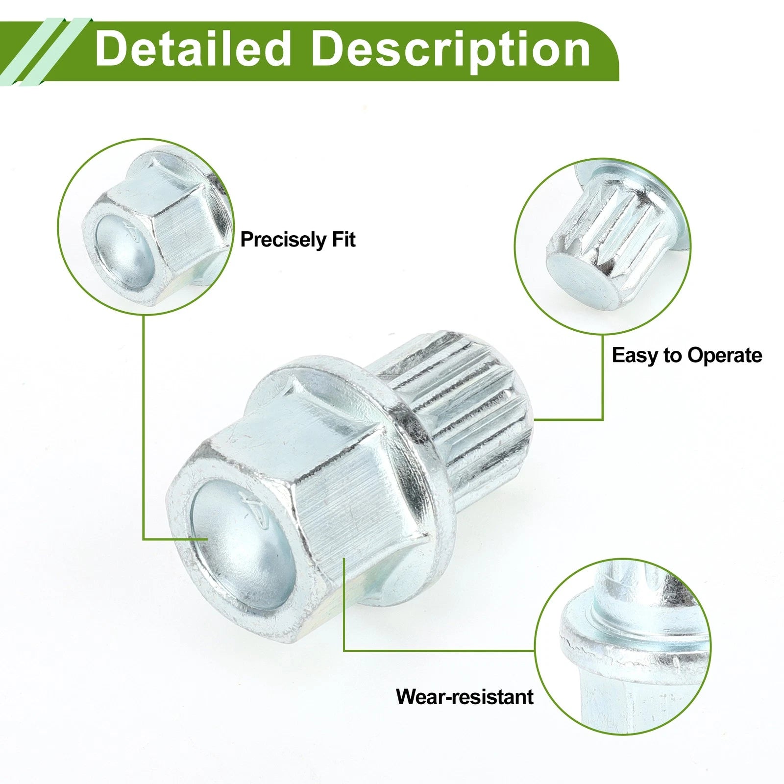 Set of 4 Wheel Lock Lug Nut Removal Key Socket 4/15PT for Audi VW