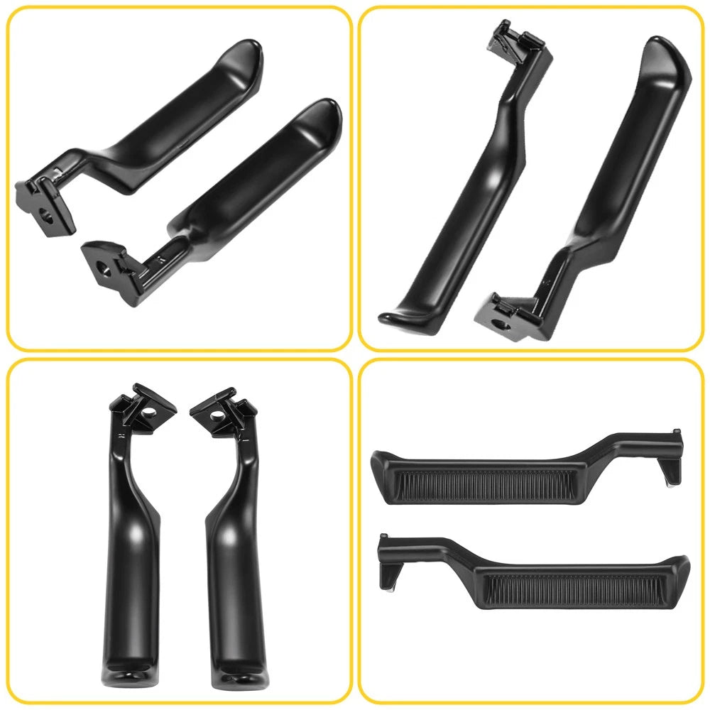 Black Metal Inside Door Handles Pair LH RH for Ford F150 F250 F350 (1987–1996)