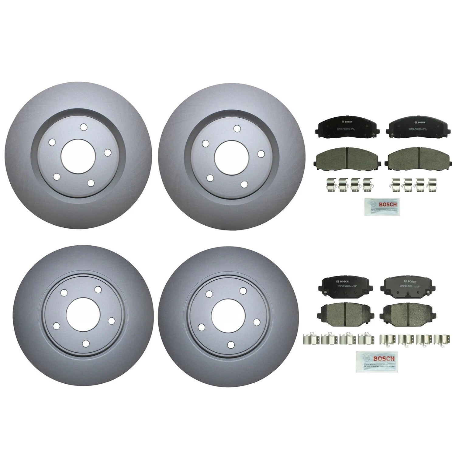 Front Rear Brake Kit Disc for Chrysler Dodge Ram VW (Bosch QuietCast)