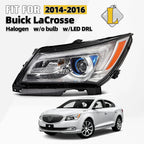 Halogen Headlight for Buick LaCrosse (2014–2016) W/LED DRL Projector Driver Side