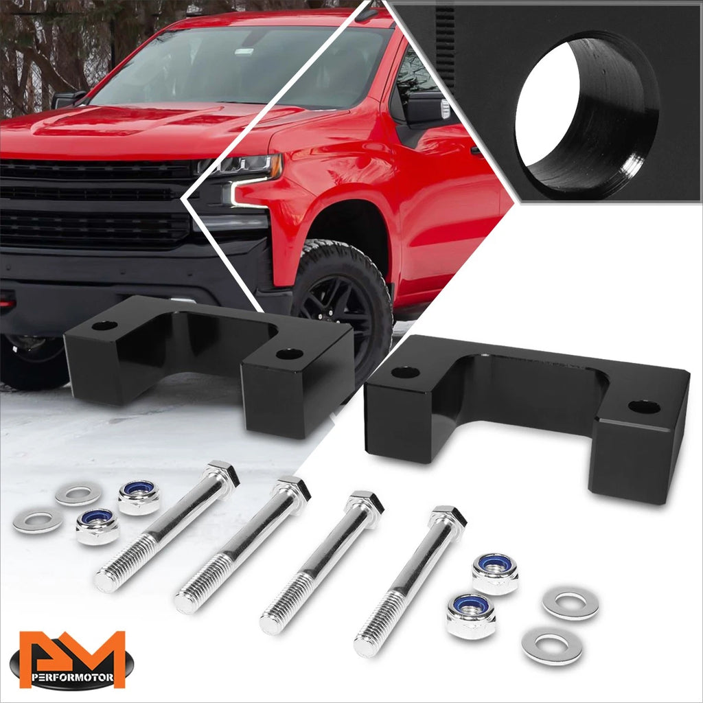 2X Front Low Mount Lift Kit Spacers for Chevy Silverado/GMC Sierra 1500 (2007–2024)