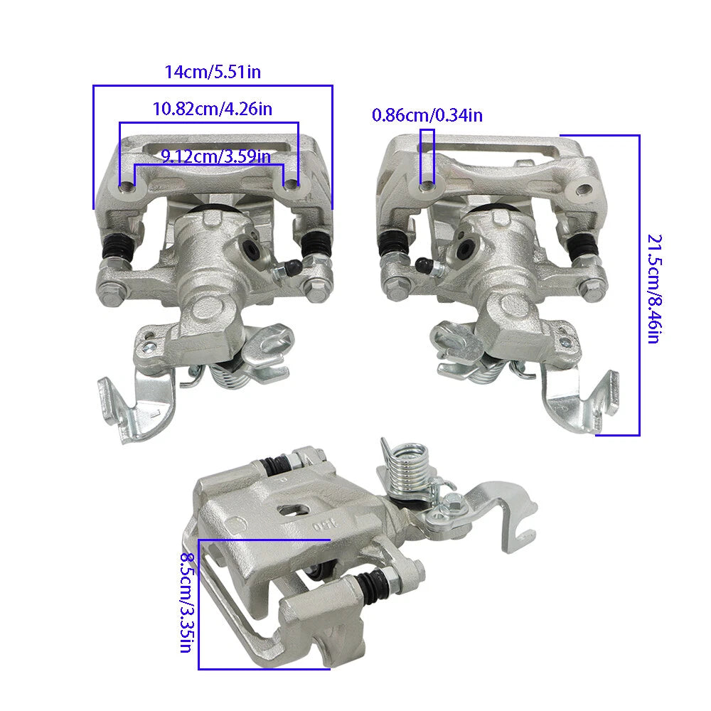 2X Rear Brake Calipers w/ Bracket for Ford Fusion Mazda 6 (2006–2013)