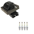 Set of 4 NGK HEI Ignition Coils & G-Power Platinum Spark Plugs for Mazda 626 MX-6 (1992–1997)