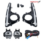 Set of 2 Chrome Fog Lights for Toyota Yaris Hatchback (2018–2020)