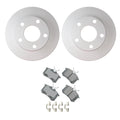 Set of 4 Hella Rear Rotors & Akebono EURO Ceramic Brake Pads for A6 Quattro (1998–2001)