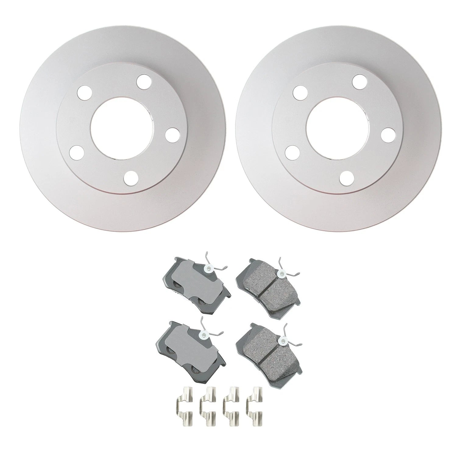 Set of 4 Hella Rear Rotors & Akebono EURO Ceramic Brake Pads for A6 Quattro (1998–2001)