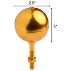 3 Inch Gold Anodized Aluminum Ball Ornament for Flagpole