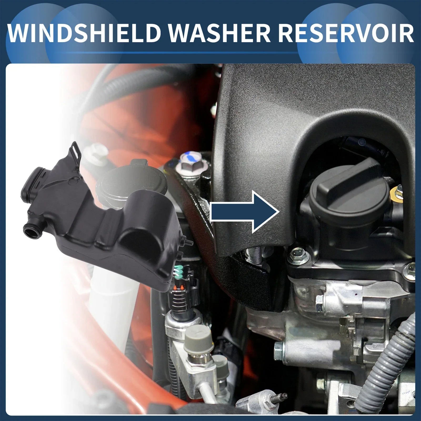 Windshield Washer Reservoir for Mercedes Benz C300 E400 E53 (2015-2023)