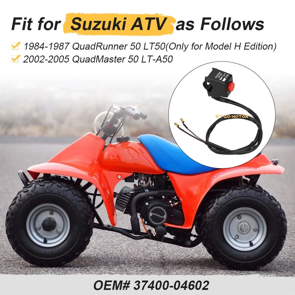 On/Off Kill Switch for Suzuki LT50 LT 50 LTA50 (37400-04602)