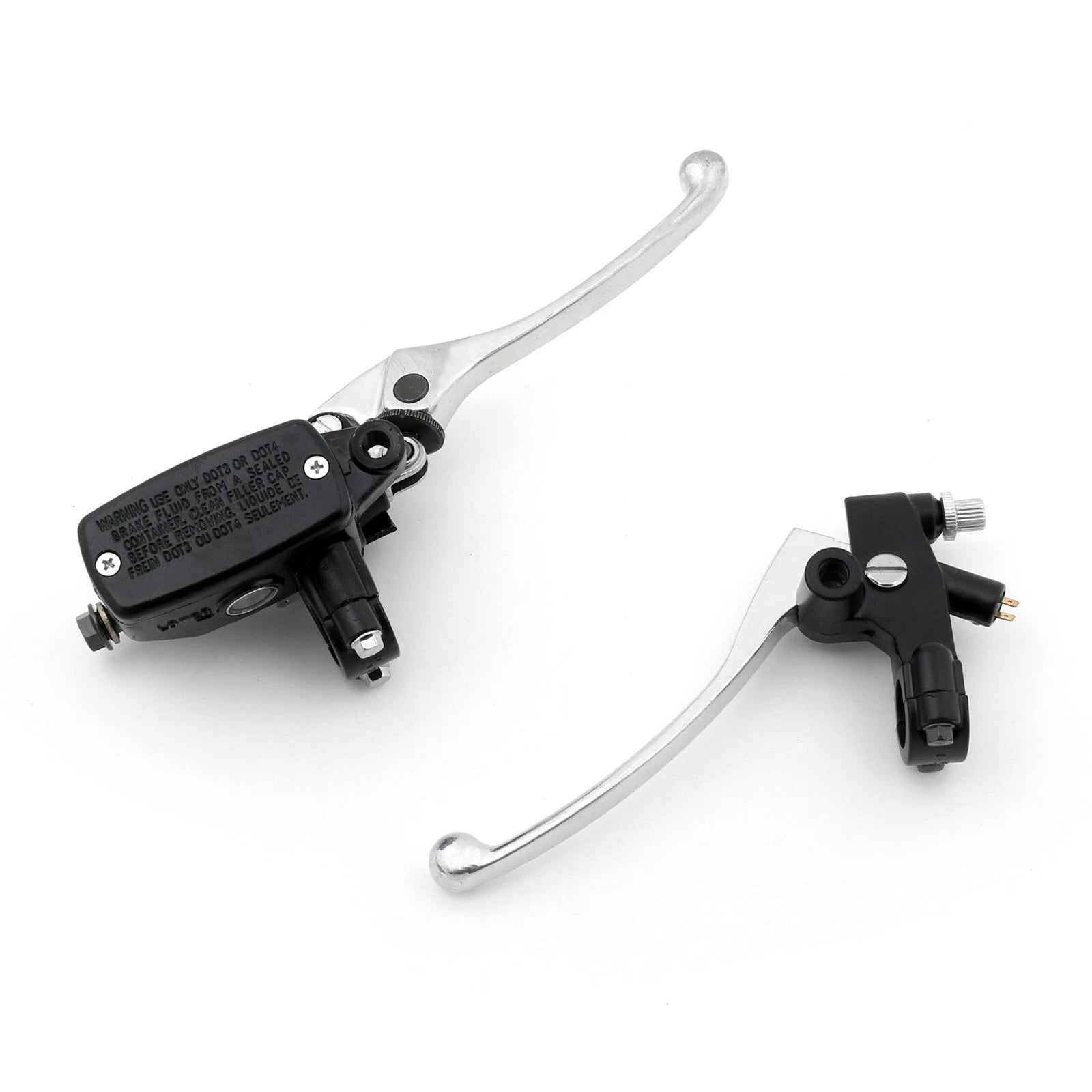 Chrome Hand Control Reservoir Brake Clutch Lever for Motorcycle (7/8")