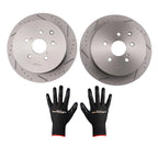 Set of 2 Rear Brake Rotors for Lexus RX350 (2010–2015) Toyota Sienna (2011–2020)