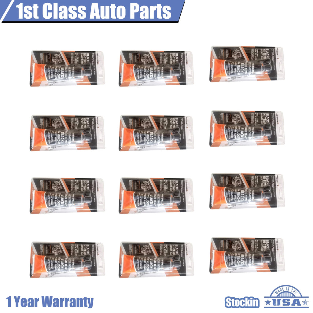 Set of 12 RTV Silicone Gasket Maker for Automotive Applications (600°F)