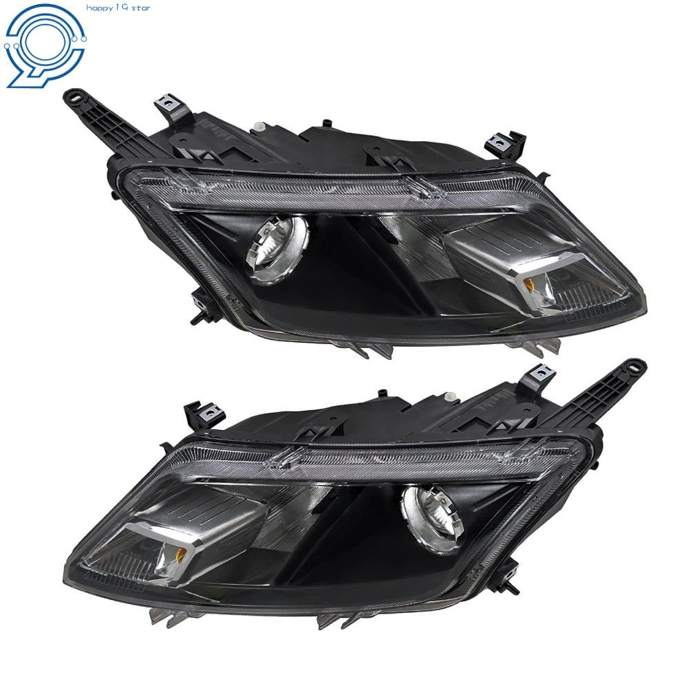 2X Headlights for Ford Fusion (2010-2012) Halogen Projector Black Housing
