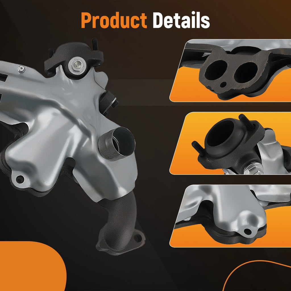 Exhaust Manifold for Jeep Wrangler L4 2.5L (1987–1995) with Heat Shield