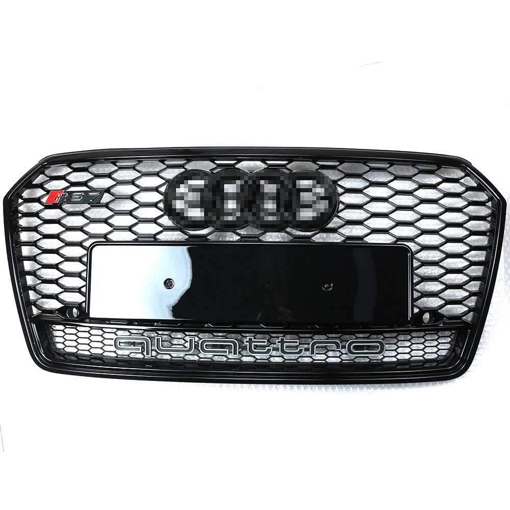 Front Honeycomb Mesh Grill for Audi A7 S7 RS7 (2016–2018) W/ Quattro