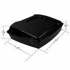 Black Razor Trunk Backrest Mount Rack for Harley Touring (1997–2008)