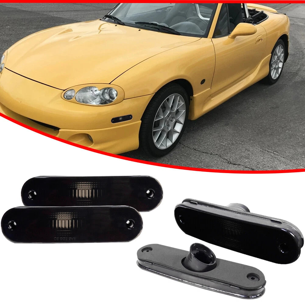 Set of 4 Smoked Side Marker Light Housings for Mazda Miata MX-5