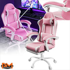 Adjustable Head Support for Gaming Chair Pink/White