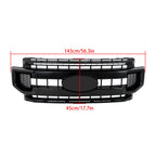 Front Bumper Grille for Ford F250 XL/XLT (2020–2022) Gloss Black
