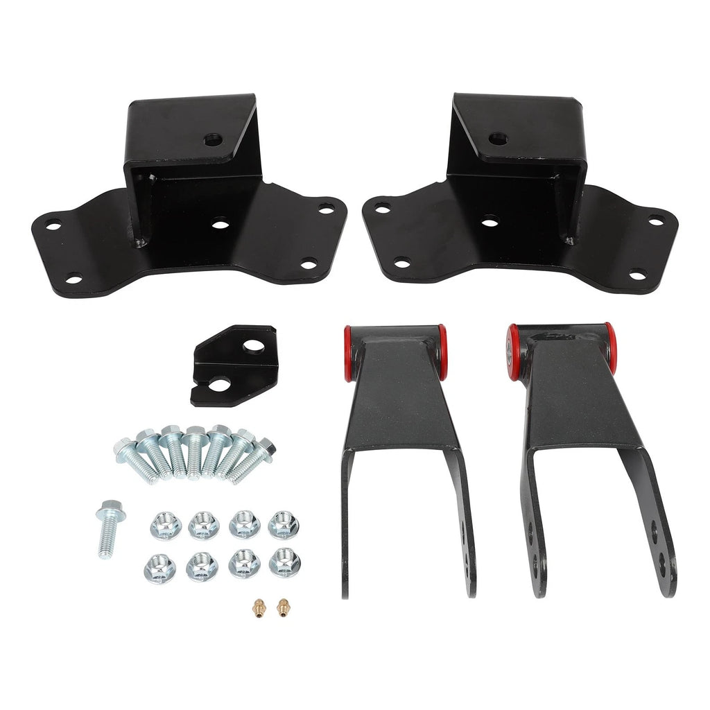4" Rear Drop Kit Shackles & Hangers for Chevy GMC 1500 C15 K15