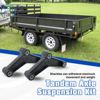 Tandem Trailer Boat Axle Suspension Shackle Kit for Double Eye Spring