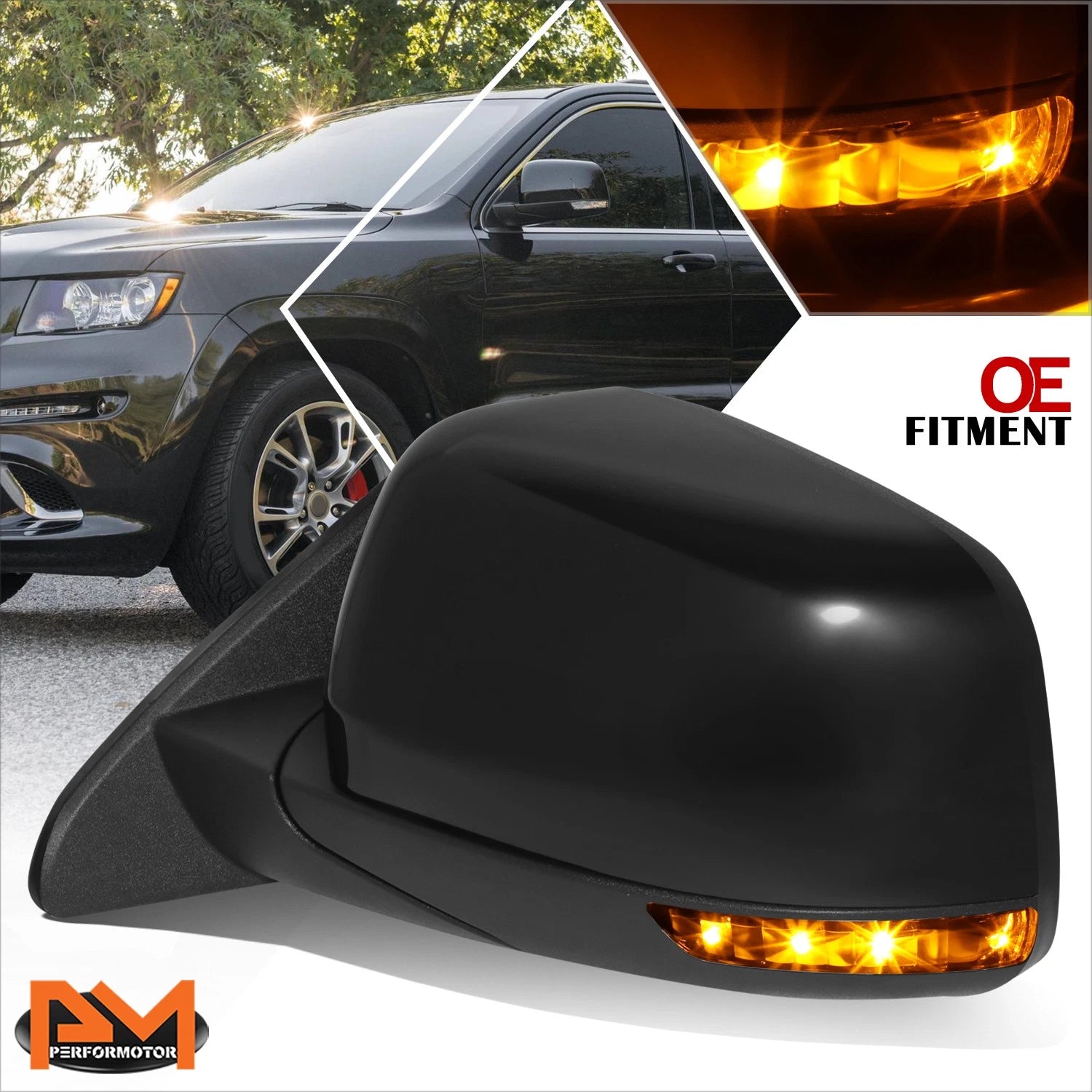 Power Heated Blind Spot Side Mirror Left for Jeep Grand Cherokee (2012–2017)