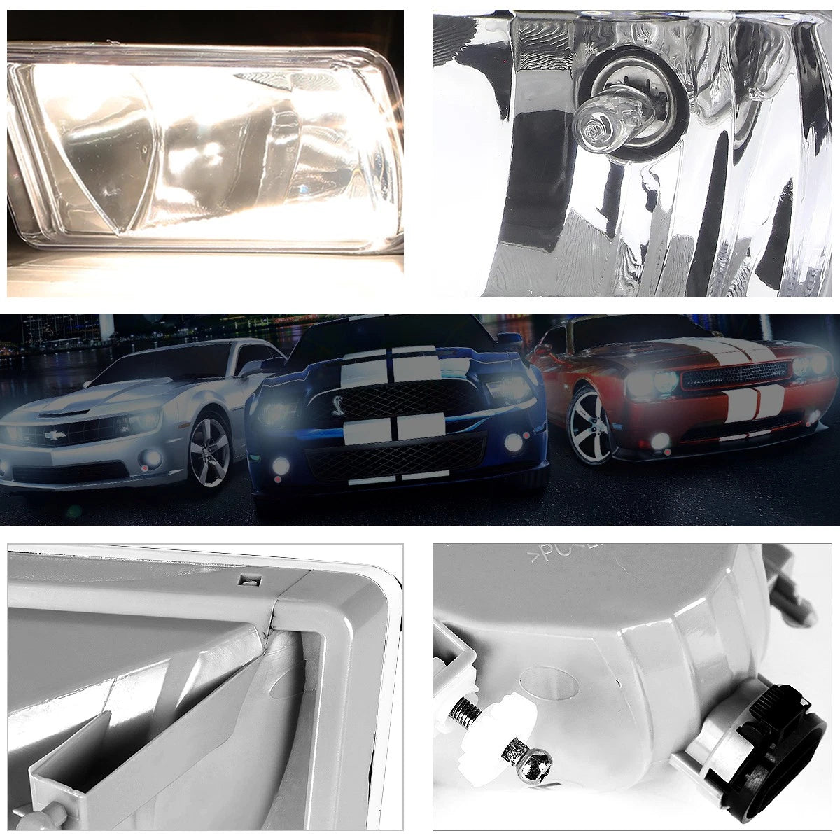 Factory Style Headlight Set for Ford Ranger (2019–2023) Chrome Housing Amber Corner