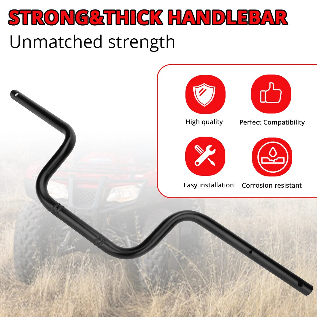 Handlebar for Honda Recon 250 TRX250TE ES TRX250TM 2008–2024 53100-HM8-B60
