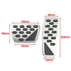 Stainless Steel Gas Brake Pedals Cover for Jeep Wrangler JL (2018-2022)