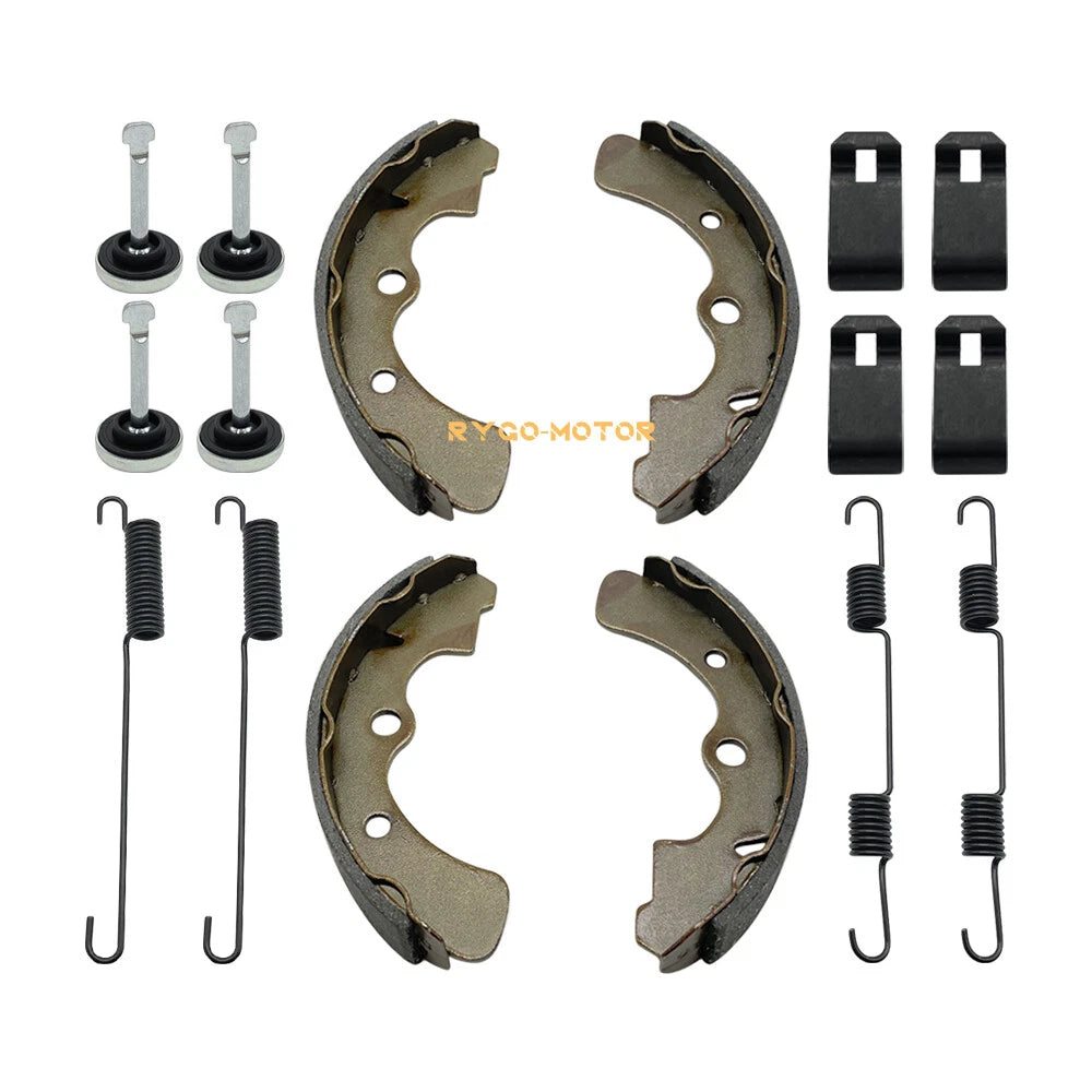 Front Brake Shoes with Springs & Pins Kit for Kawasaki Mule 3000-4010
