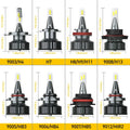 9005 H11 9006 LED Headlight Bulbs Kit for High Low Beam (6500K)