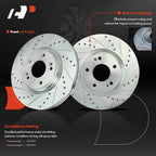 Front Drilled Brake Rotors & Ceramic Pads for Hyundai Sonata (2015–2019)