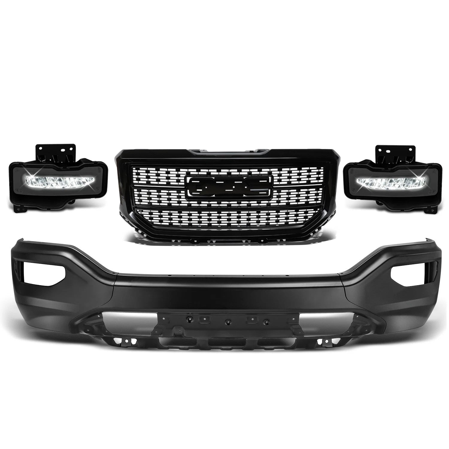 Chrome Smoked Fog Lights for GMC Sierra 1500 (2016–2018)