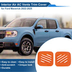 Air Condition Outlet Vent Trim Cover Frame for Ford Maverick (2022–2025) Orange