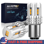 2X Amber LED Turn Signal Light Bulbs for BAY15D (1016, 1157)