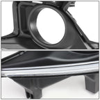 Pair of Fog Light Bezels for Toyota Highlander (2014–2016) + LED DRL Bar