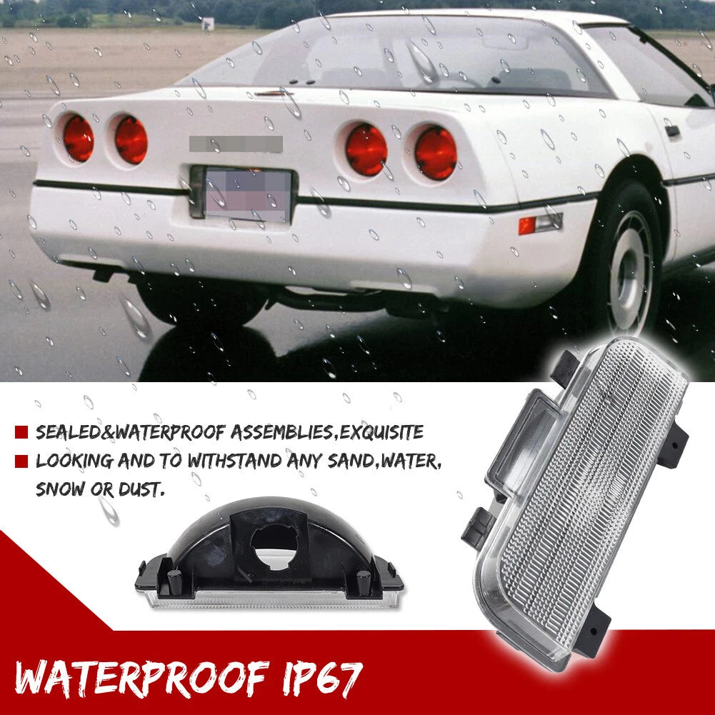 Frosted Clear Tailgate Reverse Backup Lamp Light Covers for Corvette C4 (1984–1990)