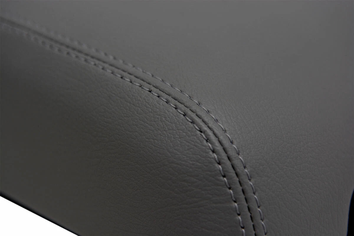 Leather Console Lid Armrest Cover for Mitsubishi Montero (2001–2006) Gray