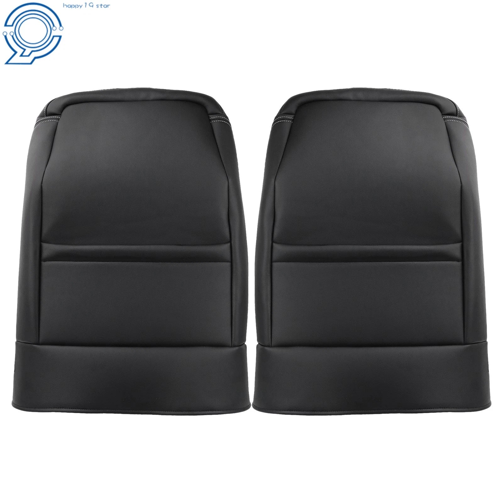 Set of 2 Black Leatherette Front Seat Back Covers for Jeep Wrangler (2013–2017)