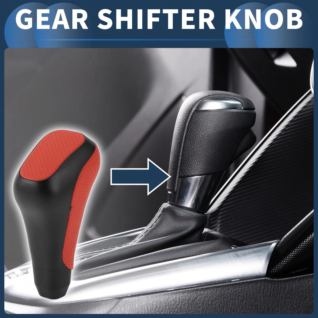 Automatic Gear Shift Knob for Toyota 4Runner (2012–2021) Faux Leather Black Red