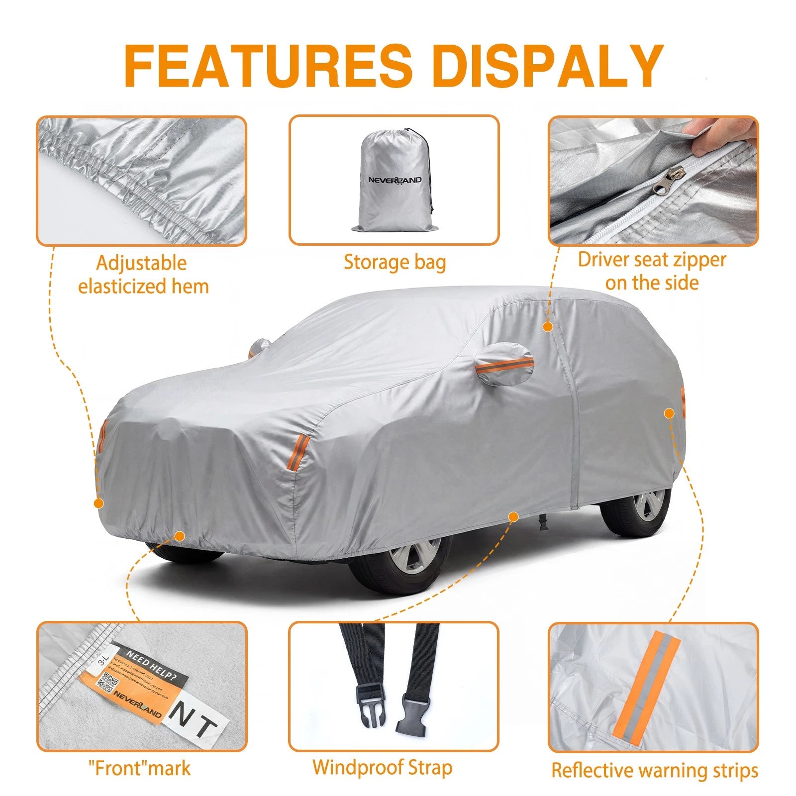 Rain Cover for Jeep Wrangler 4 Door (Waterproof, UV Resistant)
