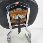 Sissy Bar Passenger Backrest for Harley Softail (2000–2016) Tan Leather Concho