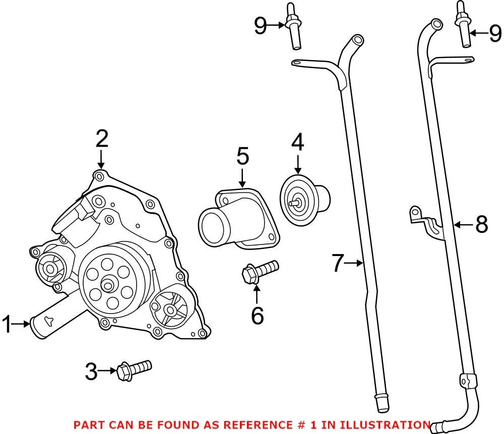 OEM Engine Water Pump for Chrysler Dodge 5.7 V8 (2009–2018)