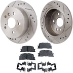 Brake Disc and Pad Kit for Toyota Camry (2002–2006) Cross-drilled