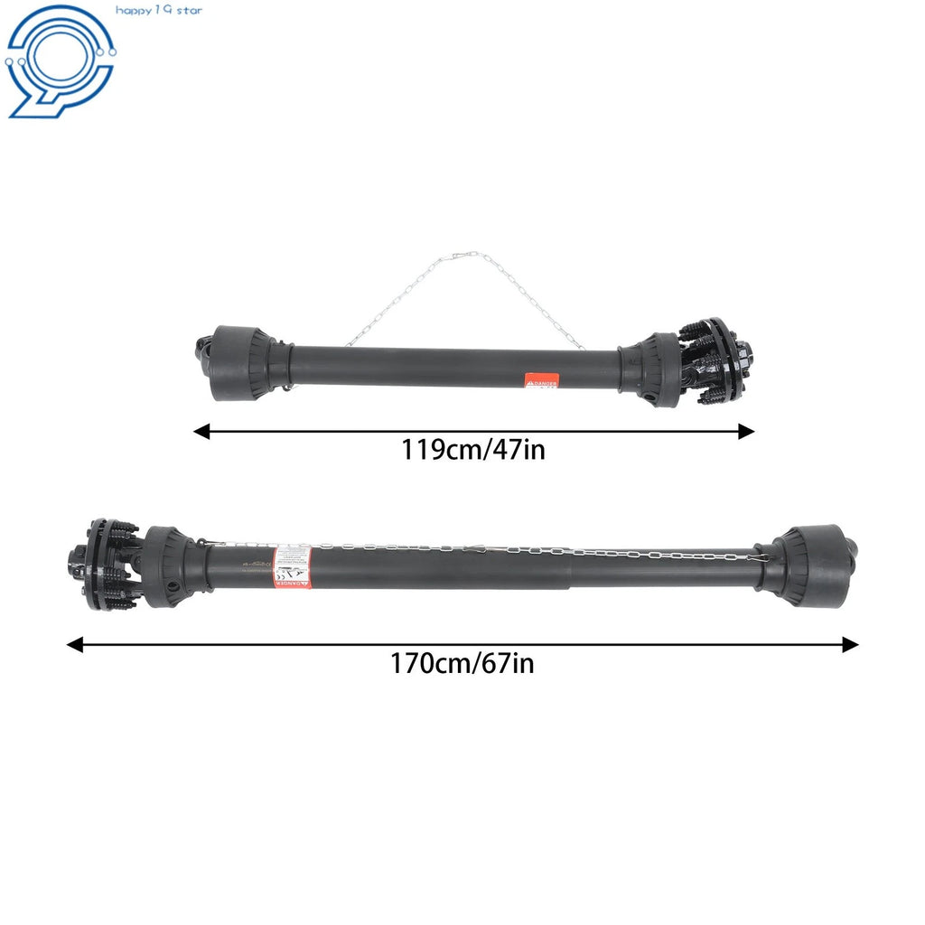PTO Drive Shaft for T6 (1947–1967) 1-3/8" x 6 Spline End w/Slip Clutch
