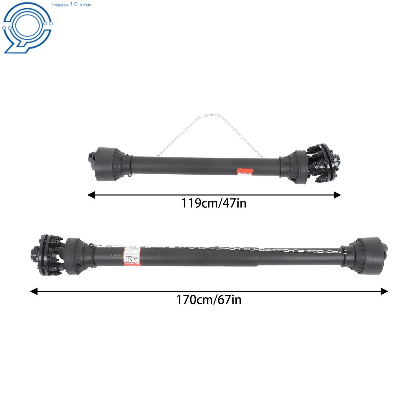 PTO Drive Shaft for T6 (1947–1967) 1-3/8" x 6 Spline End w/Slip Clutch