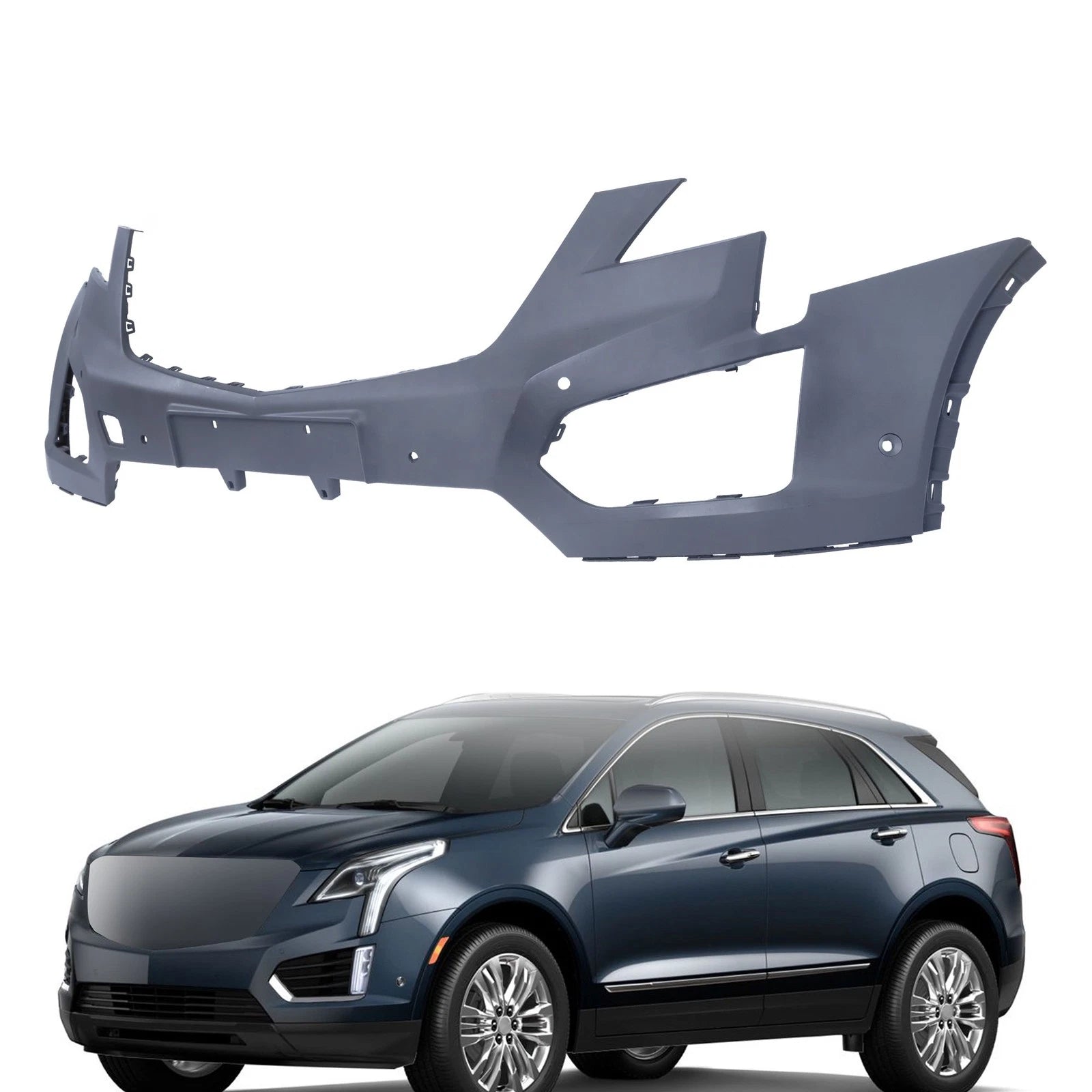Front Bumper Assembly for Cadillac XT5 (2017â2019) with 6 Holes